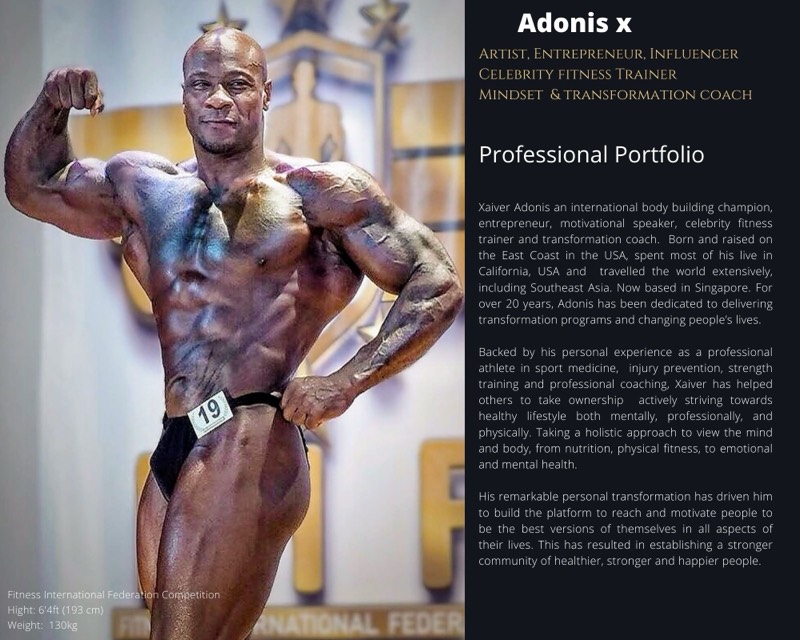 XFACTOR Adonis media kit page 1