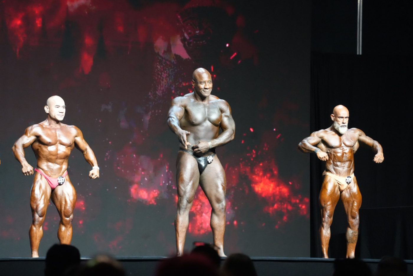 XFACTOR Adonis front pose on stage at Mr. Universe Thailand 2026